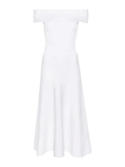 Fabiana Filippi Off The Shoulder A Line Dress In White