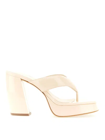 Gia Borghini Patent Sandal In White