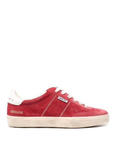Golden Goose Super-star Suede Trainers In Red