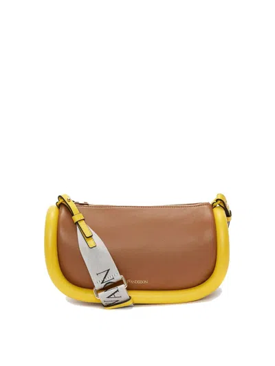 Jw Anderson Leather Shoulder Bag In Yellow