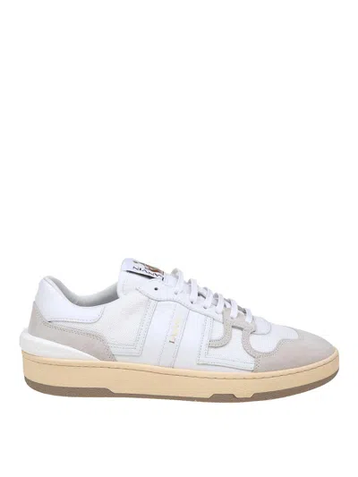 Lanvin White Leather And Mesh Trainers