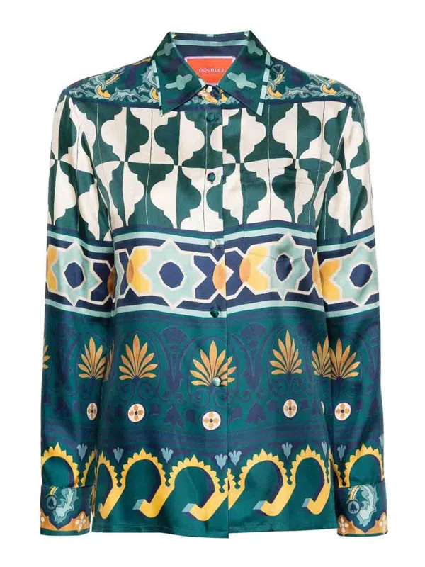 La DoubleJ Pineapple-print cardigan - Orange