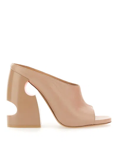 Off-white Meteor Heeled Mules In Beige