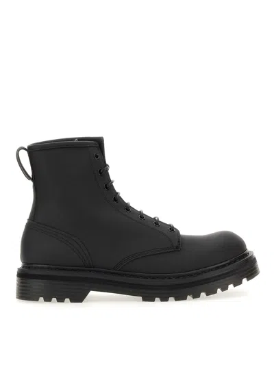 Premiata Leather Boots In Black