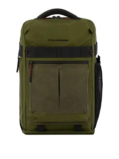 Piquadro Fabric Backpack For Pc In Green