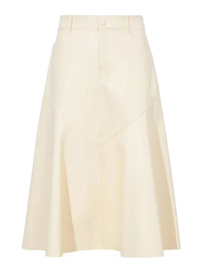 Proenza Schouler Jesse Skirt In Faux Leather In White