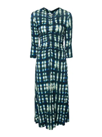 Proenza Schouler Natalee Dress In Tie Dye Jersey In Blue