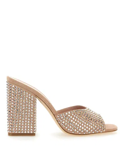 Paris Texas Holly Anja Crystal Mule Sandals In Pink