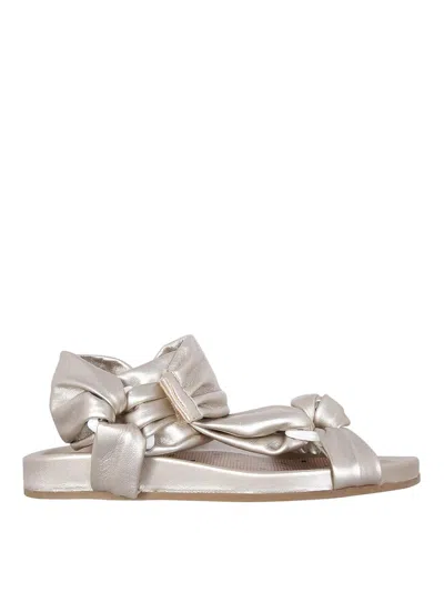 Red Valentino Redvalentino Puffy Strapped Sandals In Silver