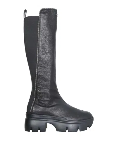 Giuseppe Zanotti Apocalypse 20 Pebbled-leather Knee Boots In Black