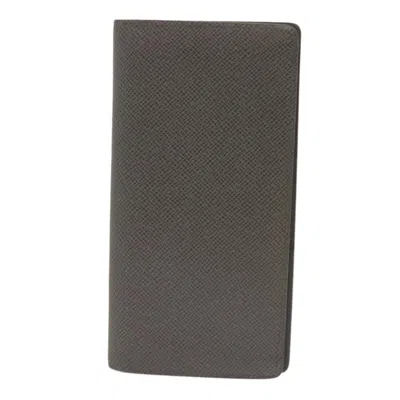 Pre-owned Louis Vuitton Portefeuille Brazza Grey Leather Wallet  ()