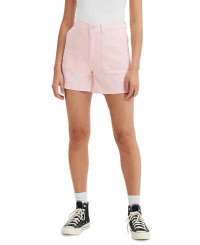 Levi's Women's 501 Button Fly Cotton High-rise Denim Shorts In Mauve Chalk