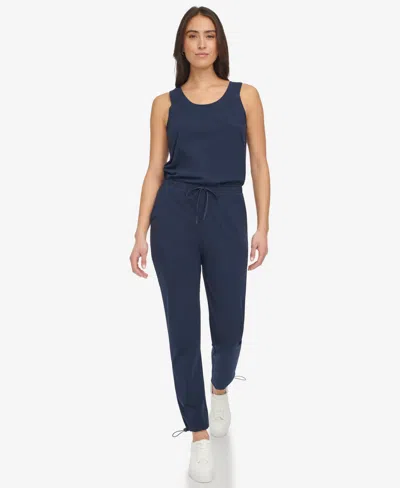 Marc New York Sleeveless Sporty Knit Jumpsuit In Ink