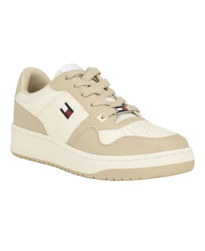 Tommy Hilfiger Twigye Sneaker In Taupe Multi- Manmade,textile