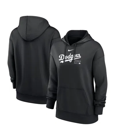 Nike Women's  Black Los Angeles Dodgers Authentic Collection Pregame Performance Pullover Hoodie