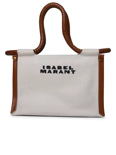 Isabel Marant Toledo Ecru Cotton Mini Bag In Beige