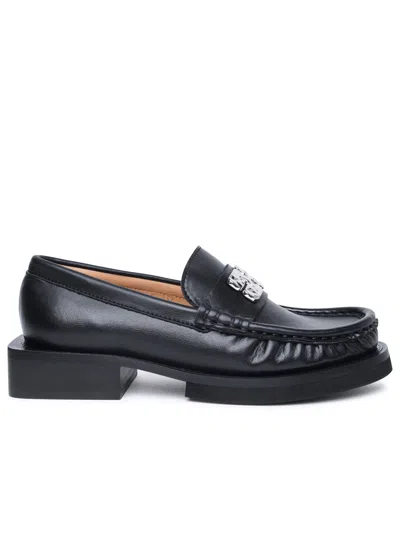 Ganni Black Leather Loafers