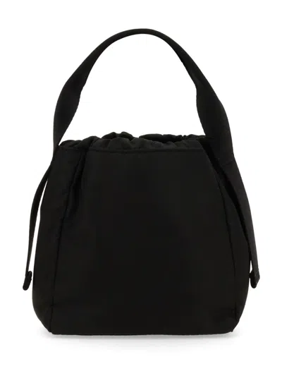 Ganni Recycled Nylon Handbag In 9 In Black