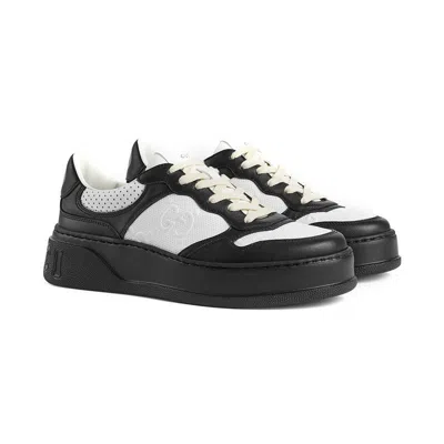 Gucci Women`s Sneaker With Embossed Gg In Black