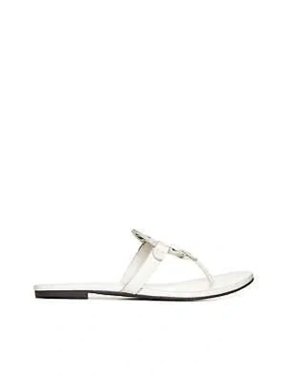Pre-owned Tory Burch Ivory Miller Soft Sandal In White