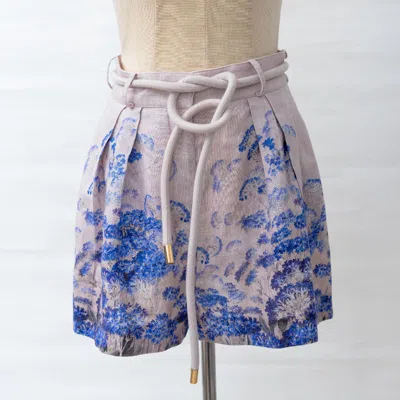Pre-owned Zimmermann Printed Linen Shorts