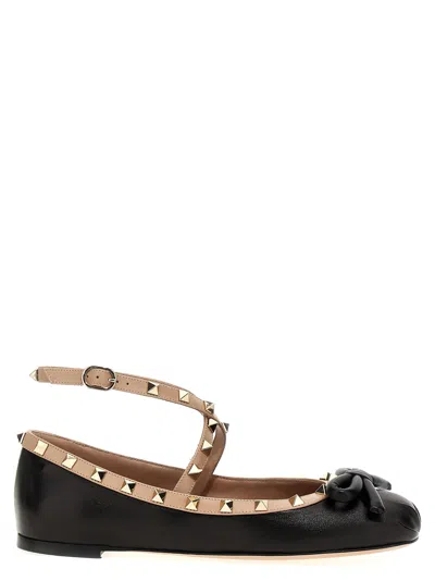 Valentino Garavani Rockstud Flat Shoes Black