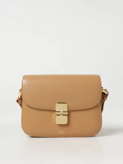 A.p.c. Small Grace Shoulder Bag In Sand