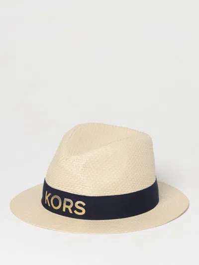 Michael Kors Kids' Girls Light Beige Straw Hat In White