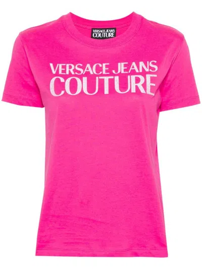 Versace Jeans Couture T-shirts And Polos In Fuchsia