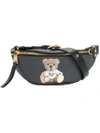Moschino Teddy Bear Faux Leather Belt Pack In Black
