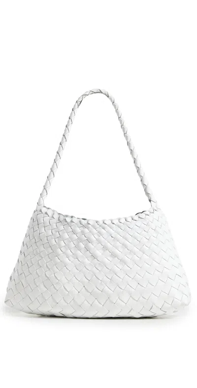 Dragon Diffusion Rosanna Tapered Leather Shoulder Bag In White