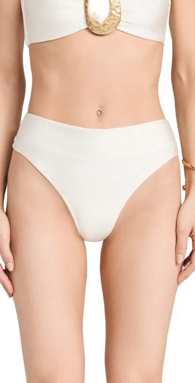 Cult Gaia Aradhya High-waist Bikini Bottoms In Off White