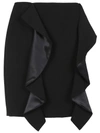 GIVENCHY Givenchy: Black Wool Mini Skirt,17Y4013120001