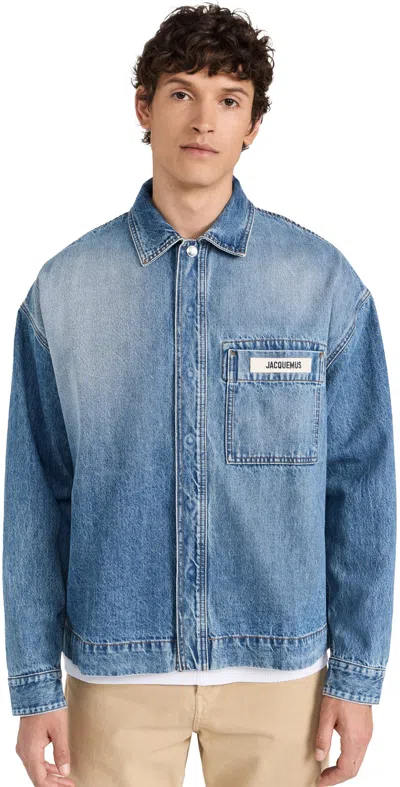 Jacquemus La Chemise De-nimes Denim Shirt In Blue