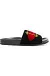 PRADA PRINTED VELVET SLIDES