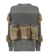 STELLA MCCARTNEY Faux Fur Panel Sweater