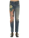 GUCCI JJEANS IN STONE WASHED DENIM WITH EMBROIDERY,7845187