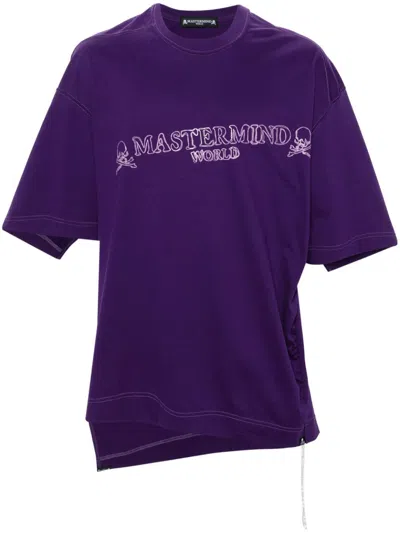Mastermind Japan Purple Logo-print T-shirt