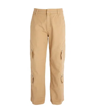 Jacquemus Cotton Cargo Trousers In Beige