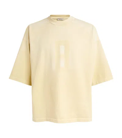 Fear Of God Cotton Oversized T-shirt In Yellow