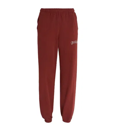 Sporty And Rich Rizzoli Tennis Club Sweatpants In Burgundy