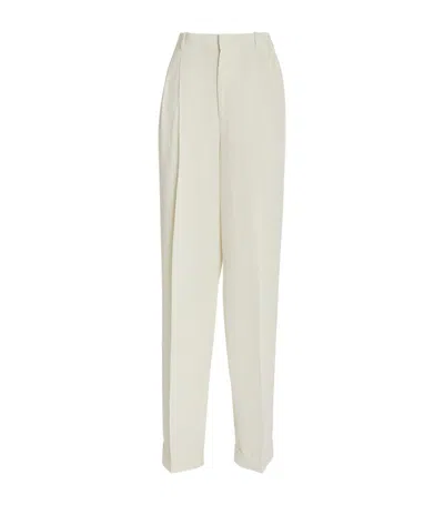 Polo Ralph Lauren Pleated Tailored Trousers In Ivory