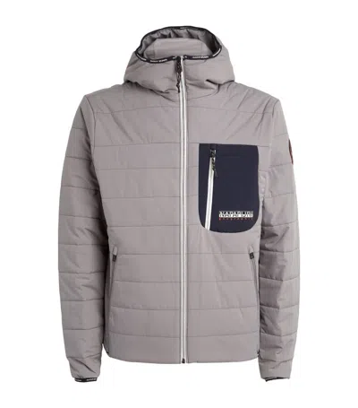 Napapijri Huron Packable Puffer Jacket In Grey