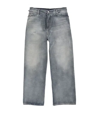 Ezr Baggy Straight Jeans In Grey