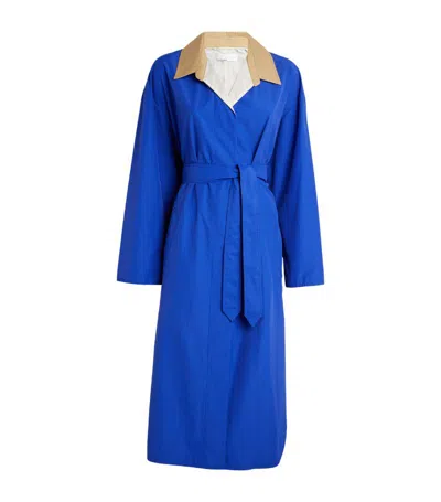 Weekend Max Mara Water-repellent Trench Coat In Blue