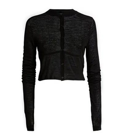 Carven Wool Cardigan In Black