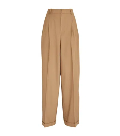 Polo Ralph Lauren Wool-blend Tailored Trousers In Beige