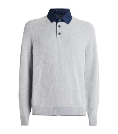 Sease Cashmere-cotton Long-sleeve Shirt In Grey