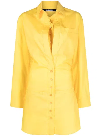 Jacquemus Resort La Dressing Gown Baunhila In Yellow