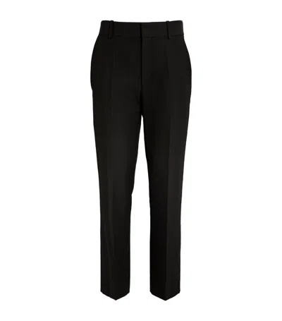 Carven Wool Straight Trousers In Black